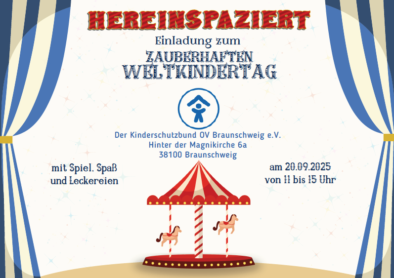 Vorderseite des Flyers Weltkindertag DKSB