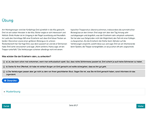 Abb. 4: Einblick Lerneinheit, interaktives Element